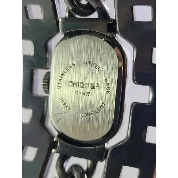 Womens Chicos 37mm Wide Hinged Bangle Watch Gold & Silver Tone New Battery - Picture 7 of 7